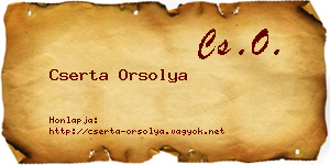 Cserta Orsolya névjegykártya