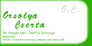 orsolya cserta business card